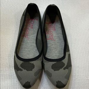 Jellypop Womens Camo Knit Ballet Flats Shoes Sz 7